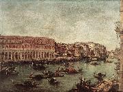 GUARDI, Francesco The Grand Canal at the Fish Market (Pescheria) dg oil painting reproduction